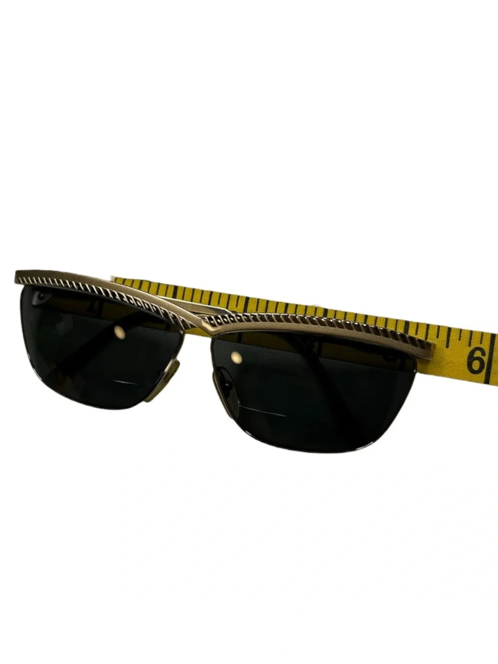 Vintage Fendi FS 207 Rope Brow Sunglasses Gold Italy 61-10-135 Frames